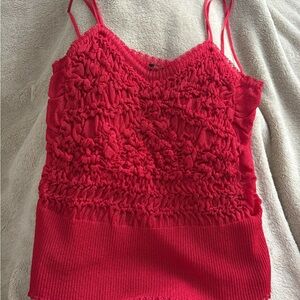 Christian Lacroix Red Textured Camisole